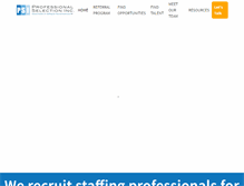 Tablet Screenshot of professionalselection.com